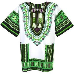 Traditional african print dashiki top free size